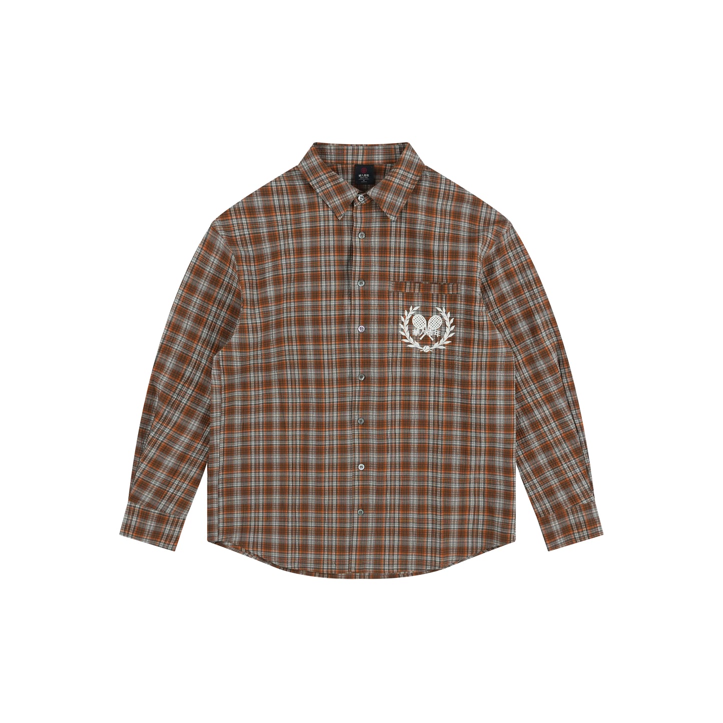WAH YAN CHING NIN Tennis Racket Graphic Seersucker Long Sleeve