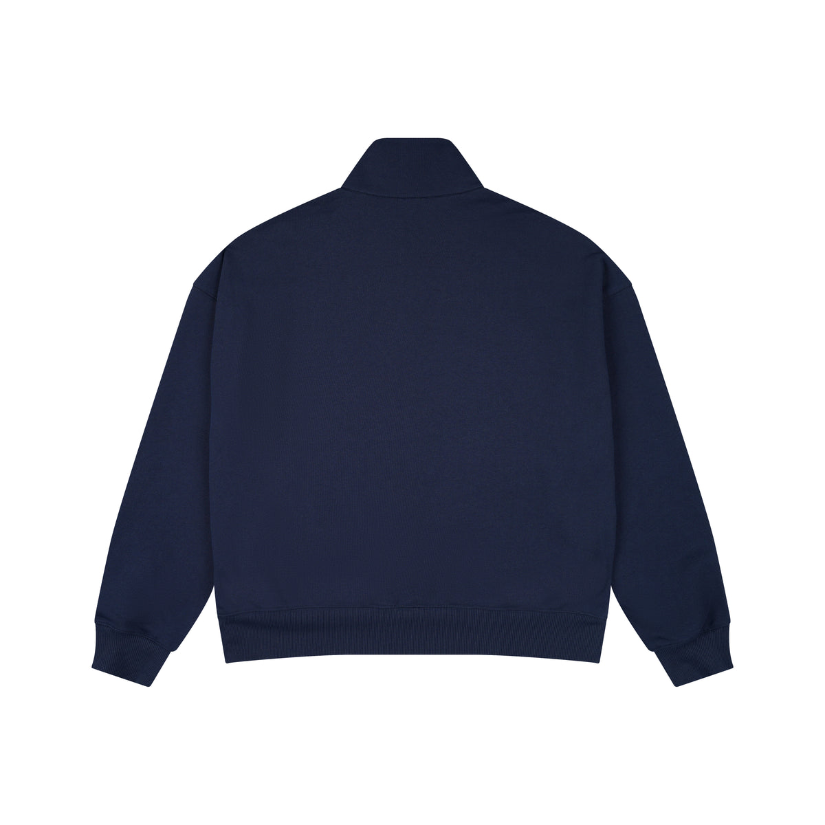 WAH YAN CHING NIN Color-block Letter Embroidered Half-zip Sweatshirt