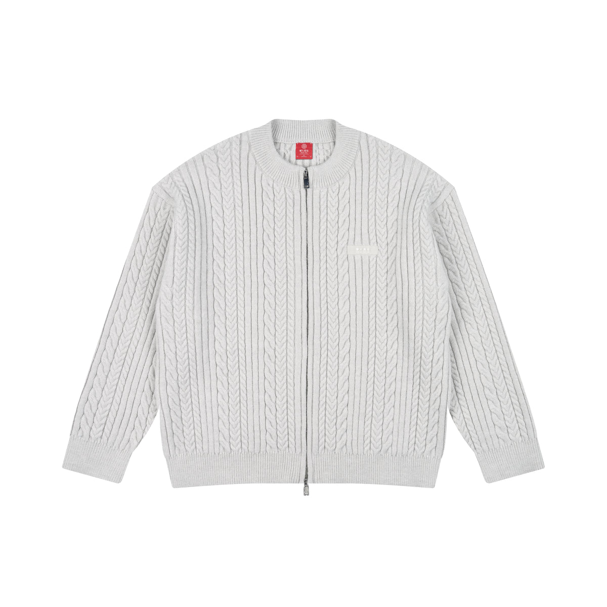WAH YAN CHING NIN Cable-knit Zip-up Sweater