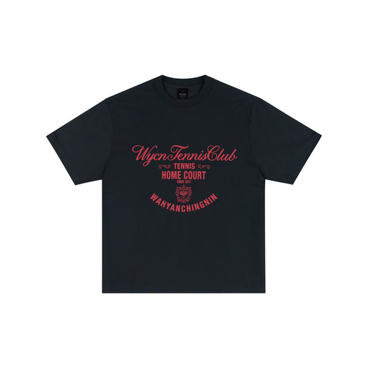 WAH YAN CHING NIN Script Tennis Home Court Fitted T-shirt