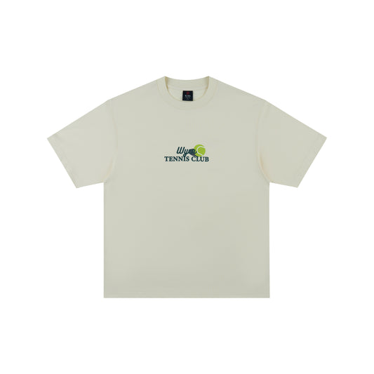 WAH YAN CHING NIN WYCN Tennis Colorblock Letter T-shirt
