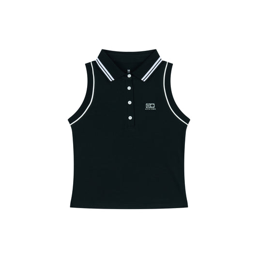 WAH YAN CHING NIN Polo Collar Tennis Tank Top