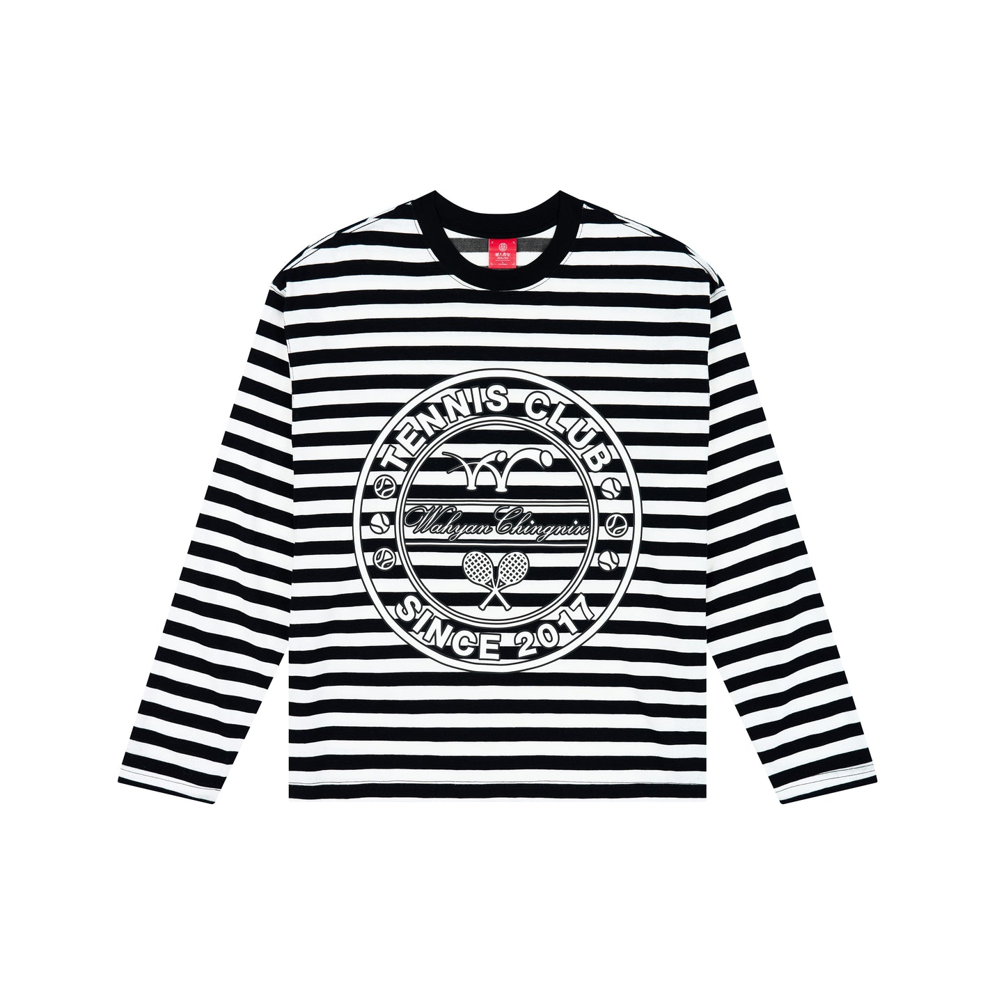 WAH YAN CHING NIN Tennis Roundel Striped Long Sleeve