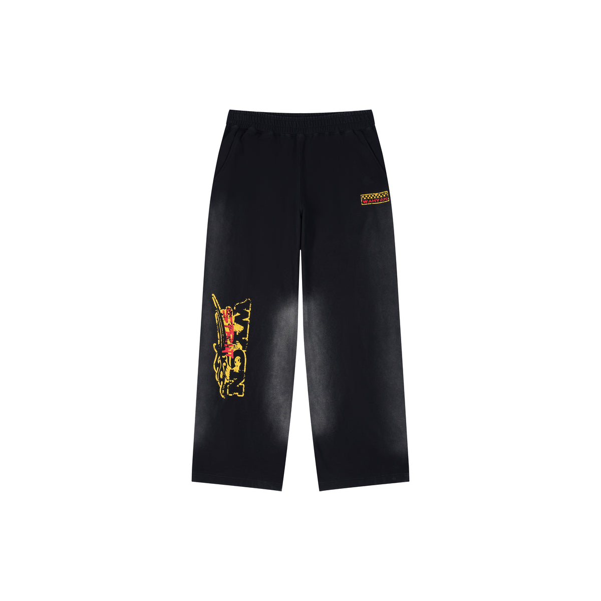 WAH YAN CHING NIN Printed Washed Sweatpants