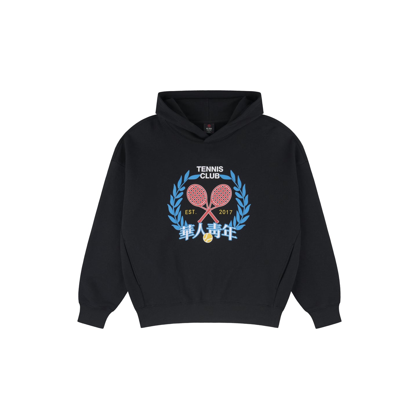 WAH YAN CHING NIN Vintage Tennis Racket Print Hoodie