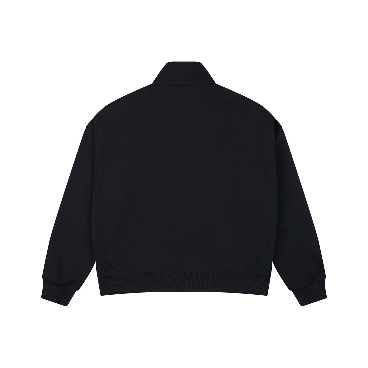 WAH YAN CHING NIN Letter Patch Half-zip Sweatshirt